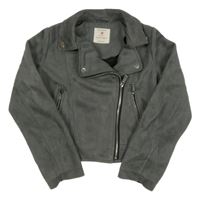 Tmavošedý semišový crop křivák Primark
