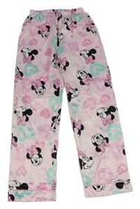 Světlerůžové saténové pyžamové kalhoty s Minnie Matalan