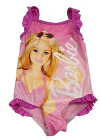 Růžové jednodílné plavky s Barbie 