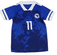 Modro-černo-bílý sportovní dres s číslem 