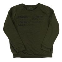 Khaki mikina s nápisem Primark
