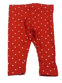 Červené puntíkaté legíny Primark