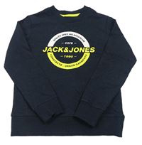 Tmavomodrá mikina s logem Jack & Jones