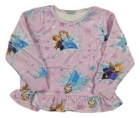 Světlerůžová plyšová pyžamová mikina s Frozen Disney