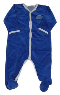 Modrý sametový overal s mrakem 