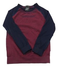 Vínovo-tmavomodré thermo triko Lupilu