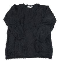 Černý chlupatý svetr BHS