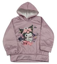 Starorůžová mikina s Kuromi a kapucí 