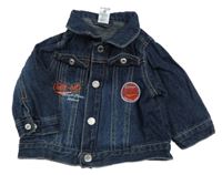 Tmavomodrá riflová bunda s nášivkami C&A