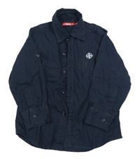 Tmavomodrá košile s výšivkou 