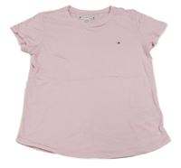 Světlerůžové tričko s logem Tommy Hilfiger