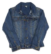 Tmavomodrá riflová bunda s kapsami Tu