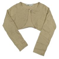 Zlaté svetrové propínací lehké bolerko H&M