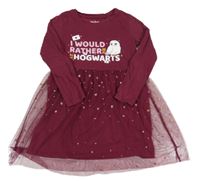 Vínové šaty s Hedvikou a tylovou sukní - Harry Potter sinsay