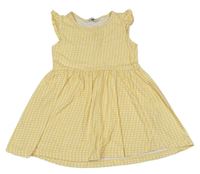 Žluto-bílé kostkované bavlněné šaty Primark