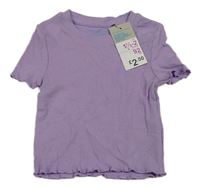 Lila žebrované tričko Primark
