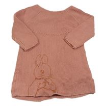 Růžové svetrové šaty s králíčkem M&S