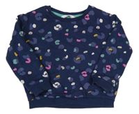 Tmavomodrá mikina s leopardím vzorem M&S
