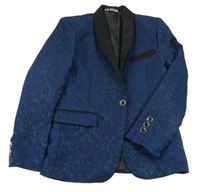 Tmavomodré vzorované sako 