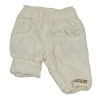 Bílé podšité manšestráky 