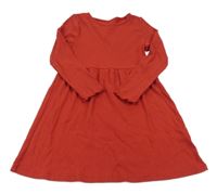 Červené žebrované šaty H&M