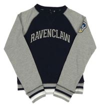 Tmavomodro-šedá mikina s nápise - Harry Potter 