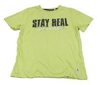 Světlezelené tričko s nápisem C&A