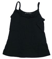 Černý top s volánkem Terranova