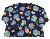 Tmavomodro-barevná mikina s leopardím vzorem Next