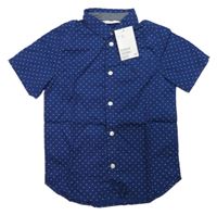 Nové - Tmavomodrá puntíkatá košile H&M