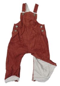 Cihlové podšité laclové manšestráky Mothercare