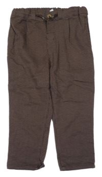 Hnědé vzorované teplákové kalhoty H&M