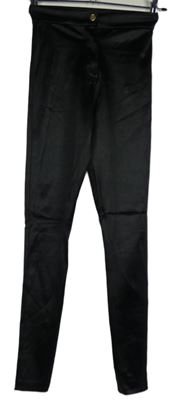 Dámské černé lesklé tregíny Topshop 