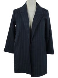 Dámský tmavomodrý proužkovaný sakový cardigán Primark 