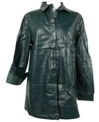 Dámská tmavozelená koženková košilová bunda Wild Pony 