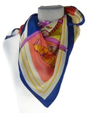 Dámský barevný šátek s potiskem 