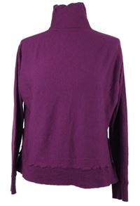 Dámský purpurový vlněný svetr s rolákem Samsoe Samsoe 