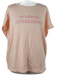 Nové - Dámské světlerůžové tričko s nápisem Papaya 