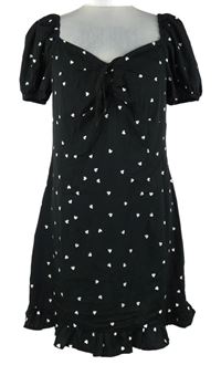 Nové - Dámské černé srdíčkované šaty Wednesday´s Girl 