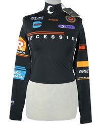 Nové - Dámské černé sportovní crop triko s potiskem MeysiKim 