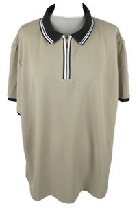 Pánské béžové vzorované polo tričko Primark vel. 3XL