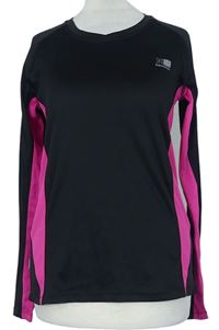 Dámské černo-neonově růžové běžecké funkční triko Karrimor 