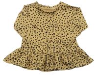 Béžové triko s leopardím vzorem a kočkami Matalan