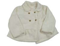 Bílá fleecová propínací mikina Bluezoo