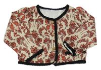 Nové - Béžový kabátek s kytičkami Shein