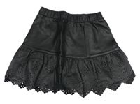 Černá koženková sukně River Island