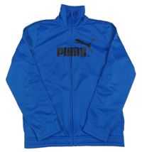 Modrá sportovní propínací mikina s logem Puma