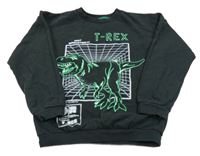 Černá mikina s dinosaurem Nutmeg