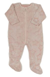 Světlerůžový chlupatý overal s hvězdami Next