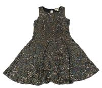 ČErné puntíkaté třpytivé šaty Primark